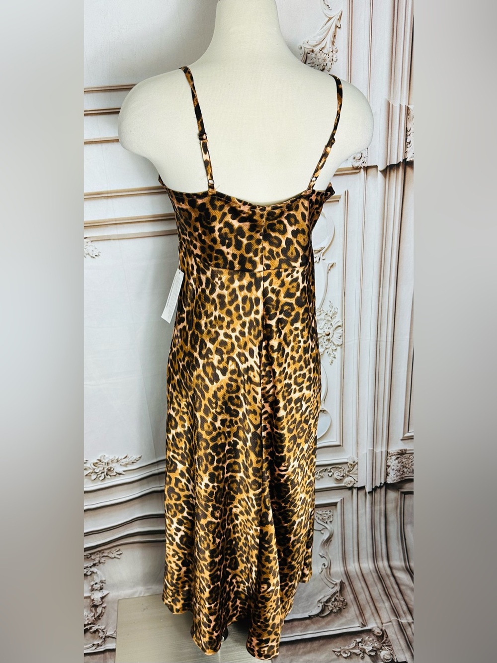 sofia by sofia vergara Leopard Print Slip Maxi Dress - Brown/Black - Picture 6 of 12